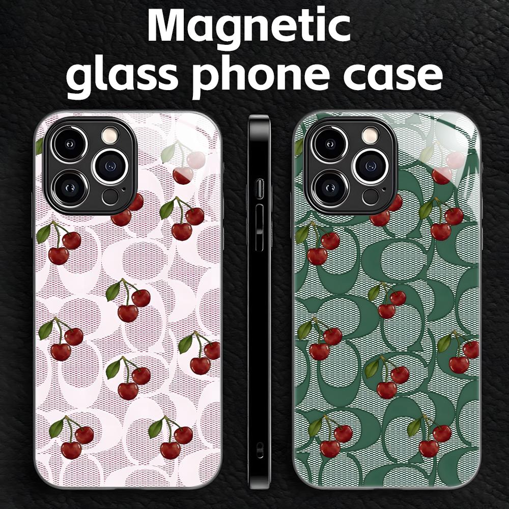 Screen Protectors - Coque de téléphone à motif cerise