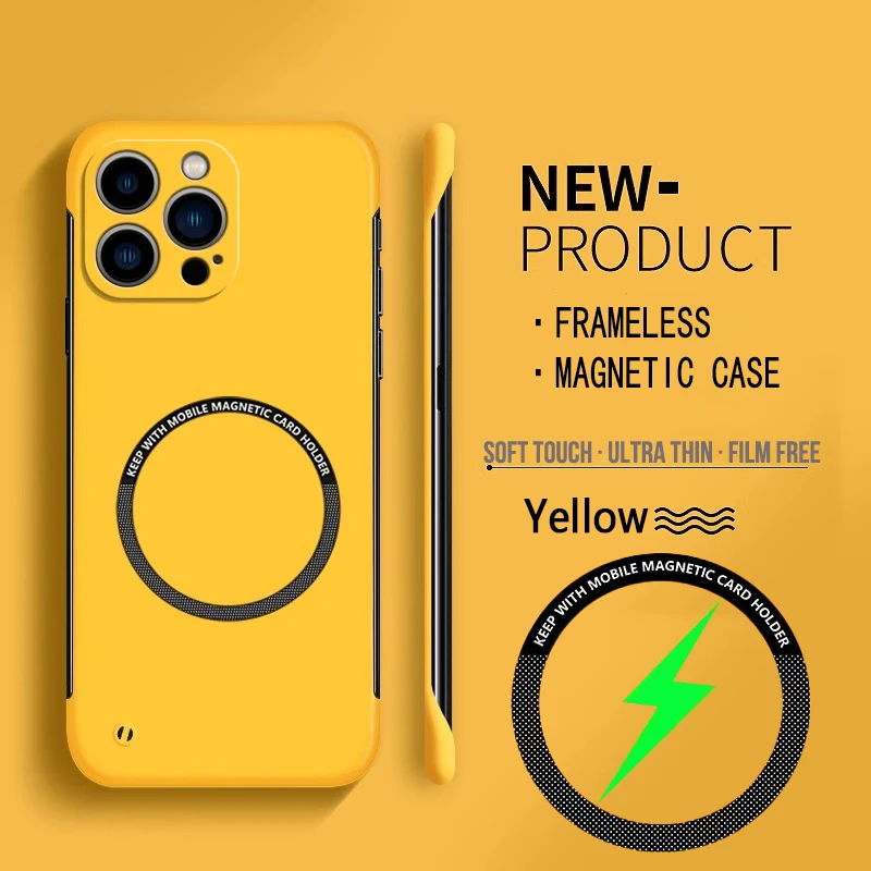 Ultra Thin Frameless Phone Cover - Coque de téléphone magnétique sans cadre