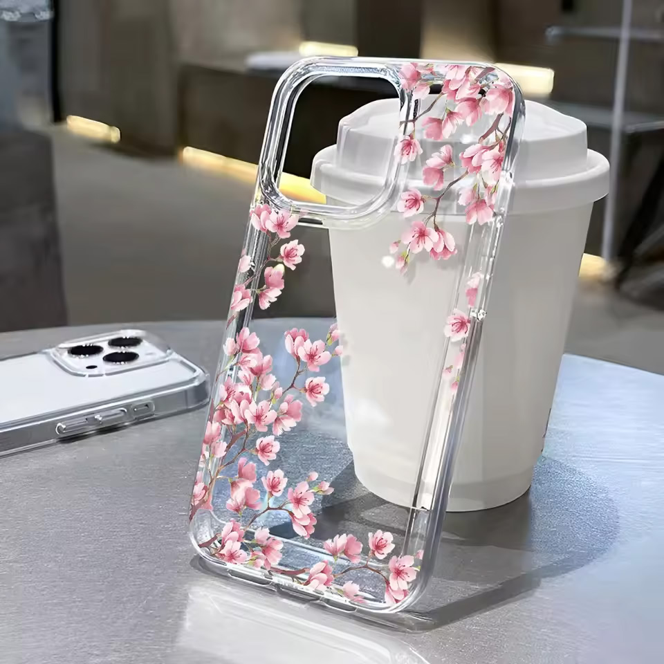 Clear Shockproof Bumper Case - Coque de téléphone transparente à motif