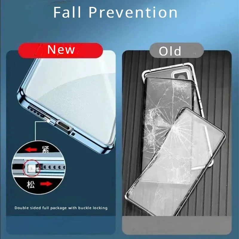 Anti Spy Privacy Glass Case - Coque magnétique anti-espion pour OPPO Find
