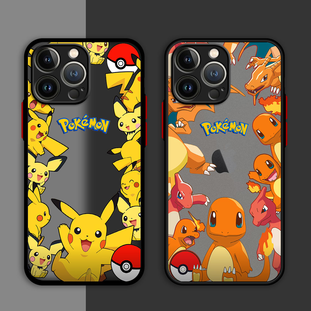 Matte Hard Pc Back Case - Coque Pokemon de dessin animé, étui