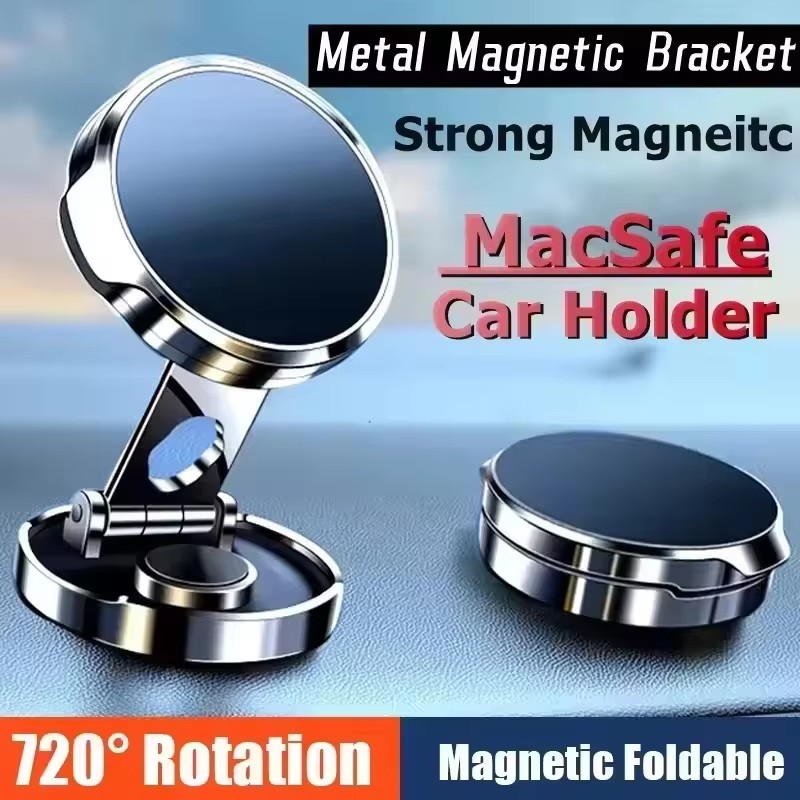 Phone Stands - Support magnétique pliable rond pour voiture,