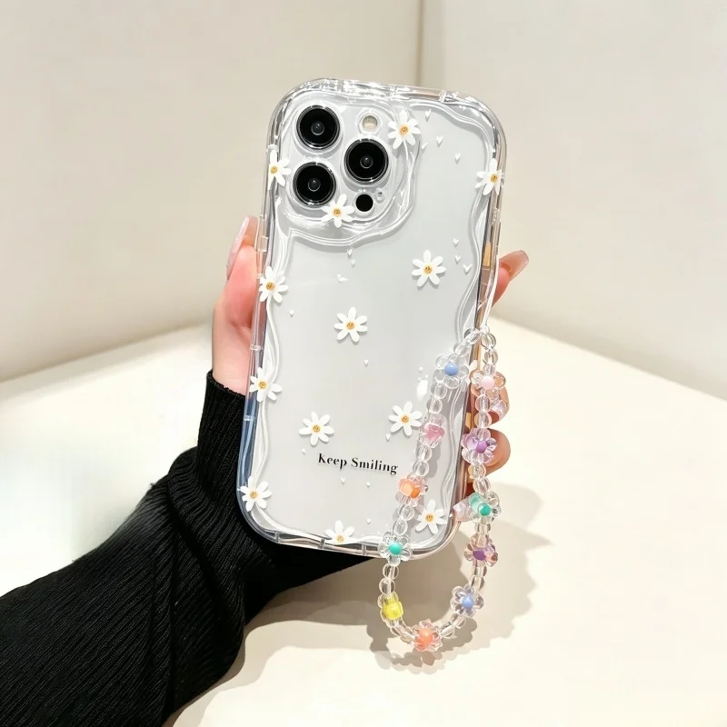 Étui avec dragonne motif abeil - Cute Cartoon Wrist Strap Silicone Case avis et prix
