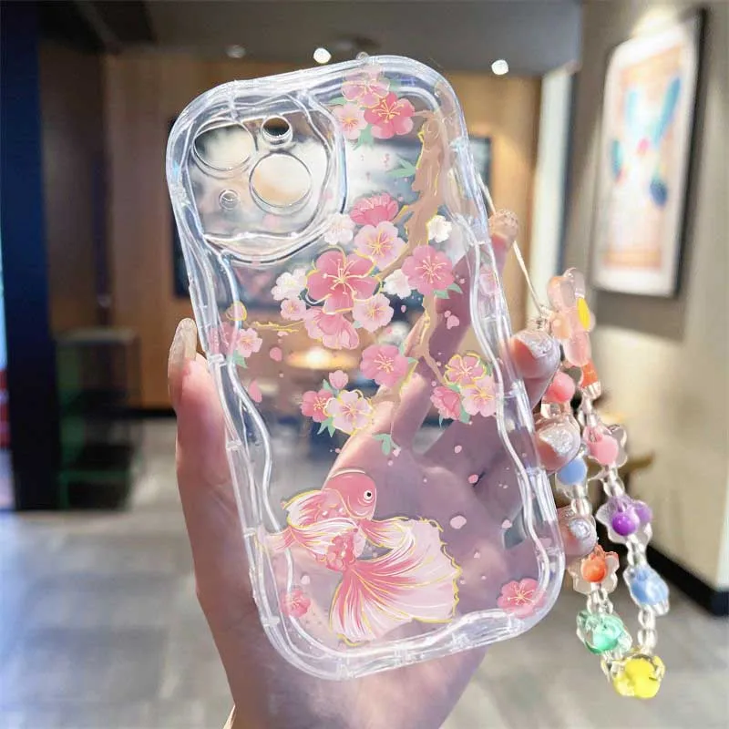 Étui avec dragonne motif abeil - Cute Cartoon Wrist Strap Silicone Case avis et prix