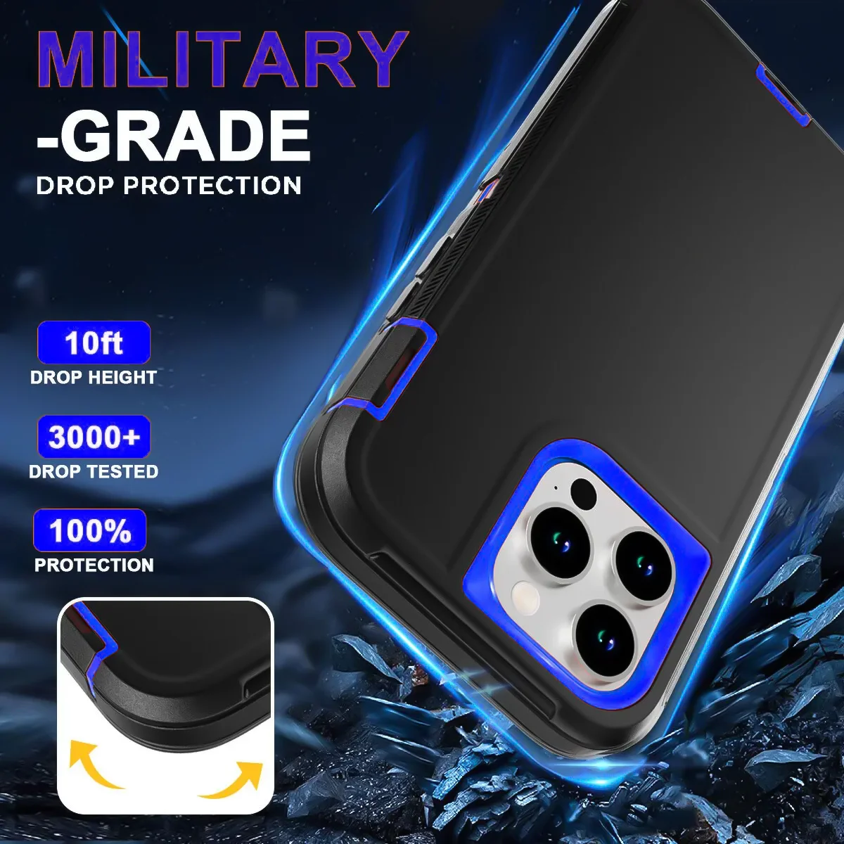 Coques de téléphone 3-en-1 rob - Matte Hard Pc Back Case avis et prix