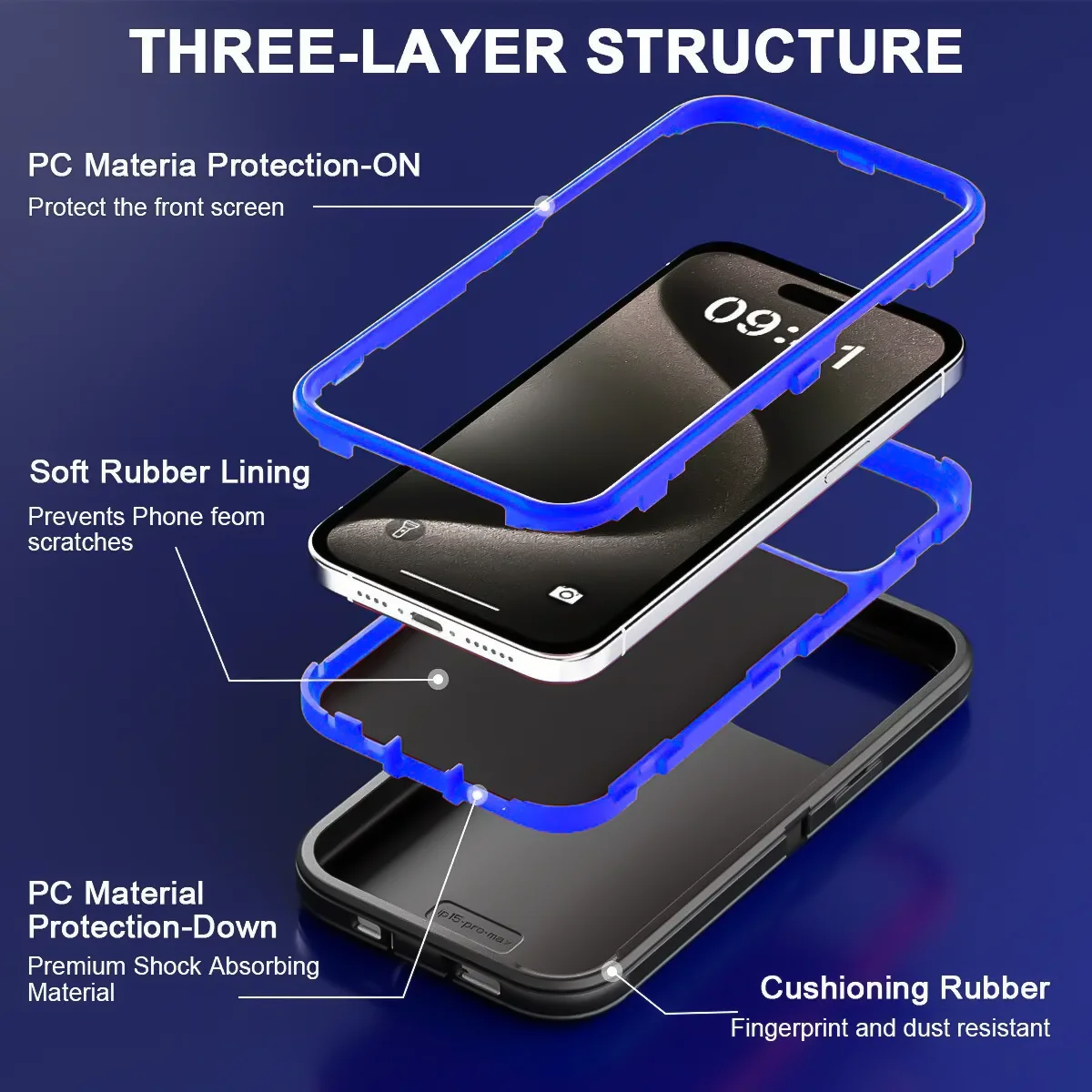 Coques de téléphone 3-en-1 rob - Matte Hard Pc Back Case avis et prix