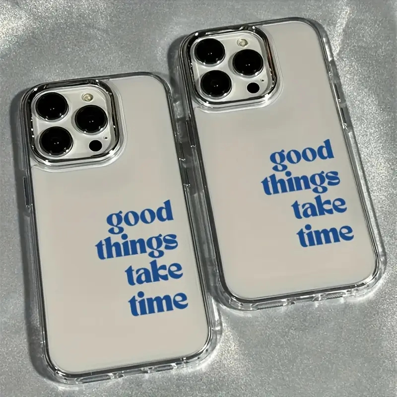 Good Things Take Time Coque de - Clear Shockproof Bumper Case avis et prix
