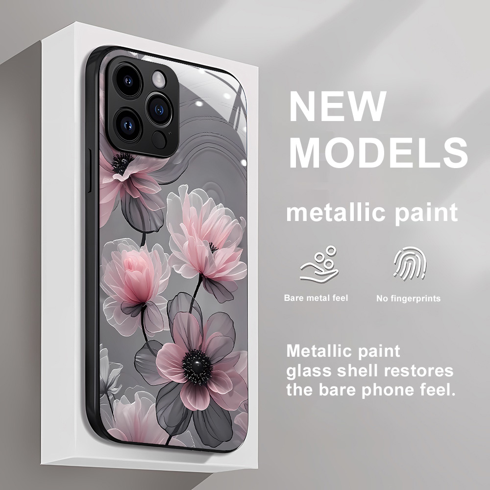 Étui en verre trempé fleur pou - Screen Protectors avis et prix