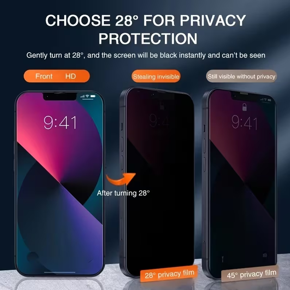 1-5PCS Verre trempé anti-espio - Anti Peek Privacy Tempered Glass avis et prix
